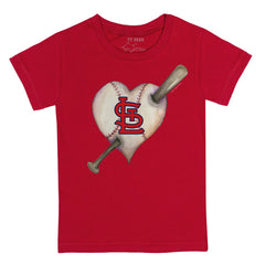 St. Louis Cardinals Tiny Turnip Youth Heart Bat T-Shirt - Red