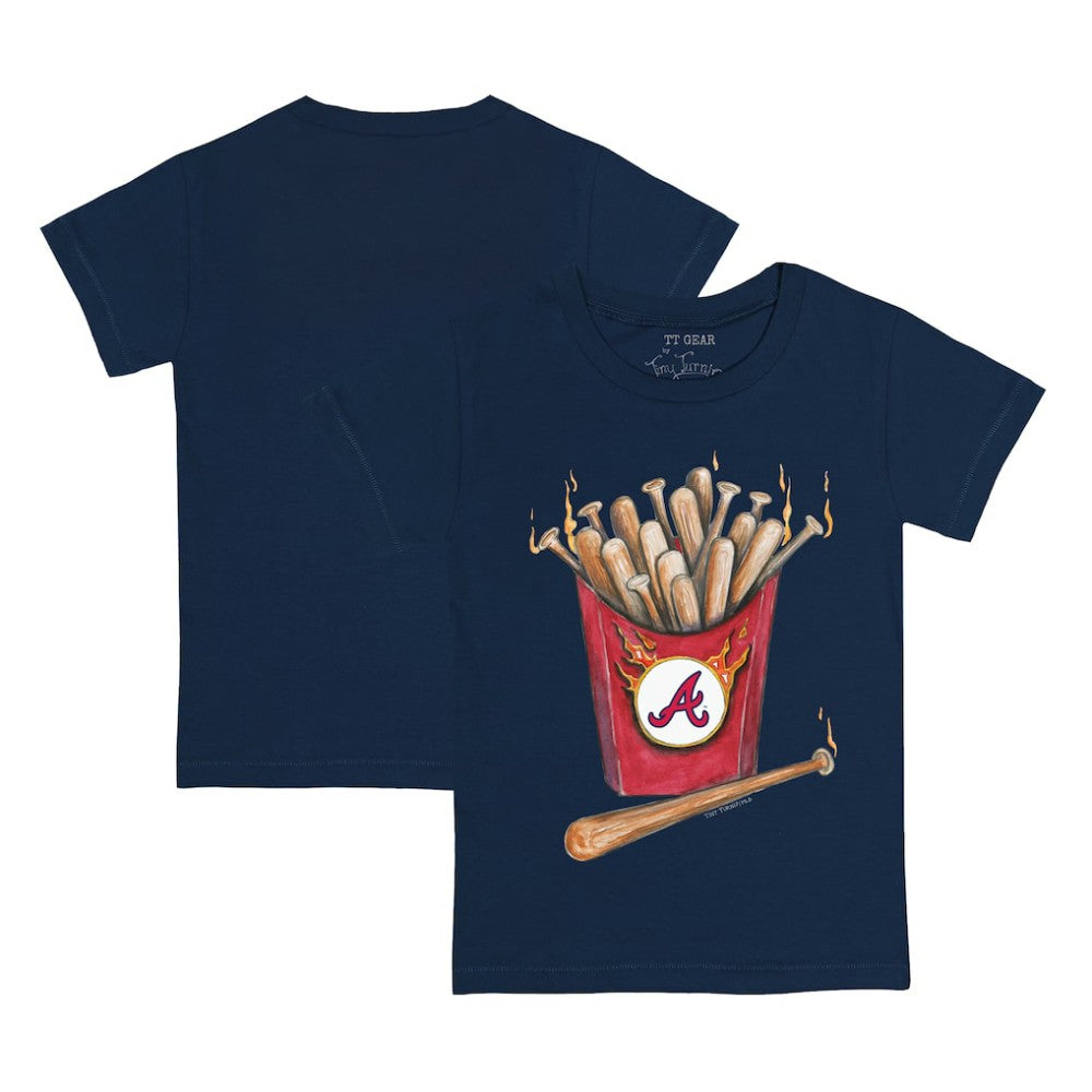 Atlanta Braves Tiny Turnip Youth Hot Bats T-Shirt - Navy