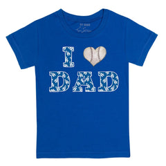Los Angeles Dodgers Tiny Turnip Youth I Love Dad T-Shirt - Royal