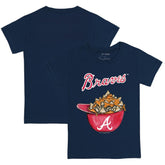 Atlanta Braves Tiny Turnip Youth Nacho Helmet T-Shirt - Navy