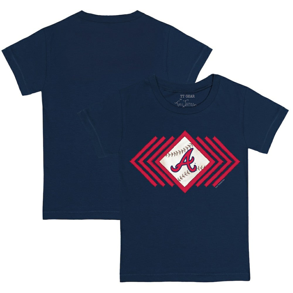 Atlanta Braves Tiny Turnip Youth Prism Arrows T-Shirt - Navy