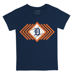 Detroit Tigers Tiny Turnip Youth Prism Arrows T-Shirt - Navy