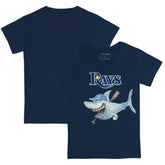 Tampa Bay Rays Tiny Turnip Youth Shark T-Shirt - Navy