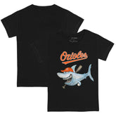 Baltimore Orioles Tiny Turnip Youth Shark T-Shirt - Black