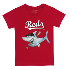 Cincinnati Reds Tiny Turnip Youth Shark T-Shirt - Red