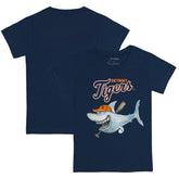 Detroit Tigers Tiny Turnip Youth Shark T-Shirt - Navy