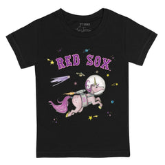 Boston Red Sox Tiny Turnip Youth Space Unicorn T-Shirt - Black