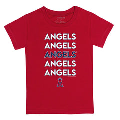 Los Angeles Angels Tiny Turnip Youth Stacked T-Shirt - Red