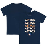 Houston Astros Tiny Turnip Youth Stacked T-Shirt - Navy