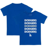 Los Angeles Dodgers Tiny Turnip Youth Stacked T-Shirt - Royal