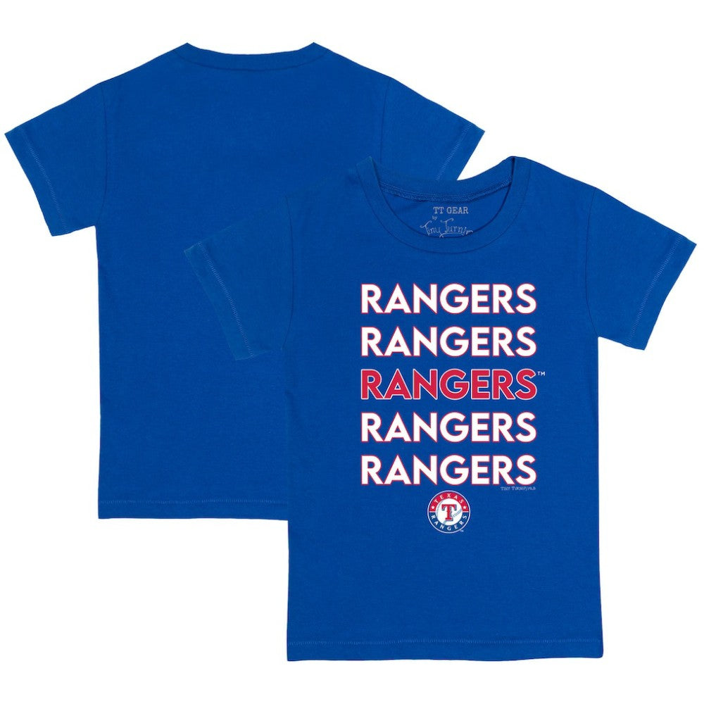 Texas Rangers Tiny Turnip Youth Stacked T-Shirt - Royal