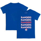 Texas Rangers Tiny Turnip Youth Stacked T-Shirt - Royal