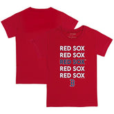Boston Red Sox Tiny Turnip Youth Stacked T-Shirt - Red