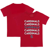 St. Louis Cardinals Tiny Turnip Youth Stacked T-Shirt - Red