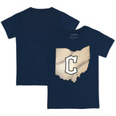 Cleveland Guardians Tiny Turnip Youth State Outline T-Shirt - Navy