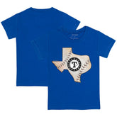 Texas Rangers Tiny Turnip Youth State Outline T-Shirt - Royal