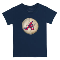 Atlanta Braves Tiny Turnip Youth Stitched Baseball T-Shirt - Navy