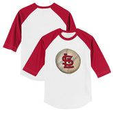 St. Louis Cardinals Tiny Turnip Youth Stitched Baseball 3/4-Sleeve Raglan T-Shirt - White/Red