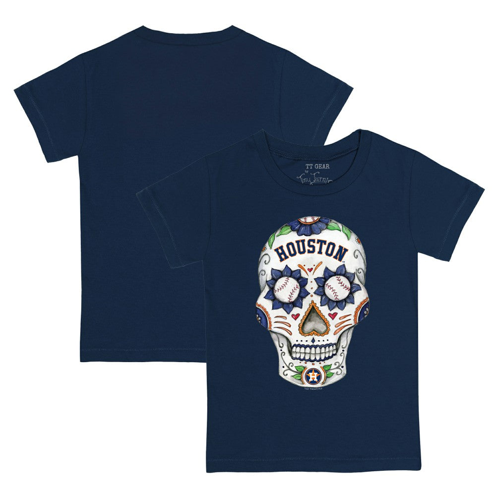 Houston Astros Tiny Turnip Youth Sugar Skull T-Shirt - Navy