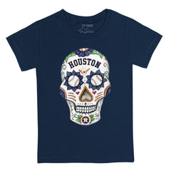 Houston Astros Tiny Turnip Youth Sugar Skull T-Shirt - Navy