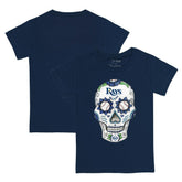 Tampa Bay Rays Tiny Turnip Youth Sugar Skull T-Shirt - Navy