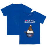 Toronto Blue Jays Tiny Turnip Youth Sundae Helmet T-Shirt - Royal