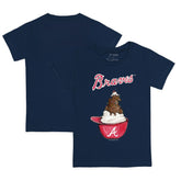 Atlanta Braves Tiny Turnip Youth Sundae Helmet T-Shirt - Navy