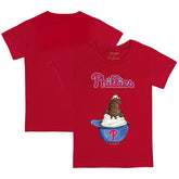Philadelphia Phillies Tiny Turnip Youth Sundae Helmet T-Shirt - Red