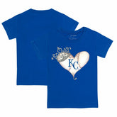 Kansas City Royals Tiny Turnip Youth Tiara Heart T-Shirt - Royal