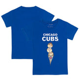Chicago Cubs Tiny Turnip Youth Triple Scoop T-Shirt - Royal