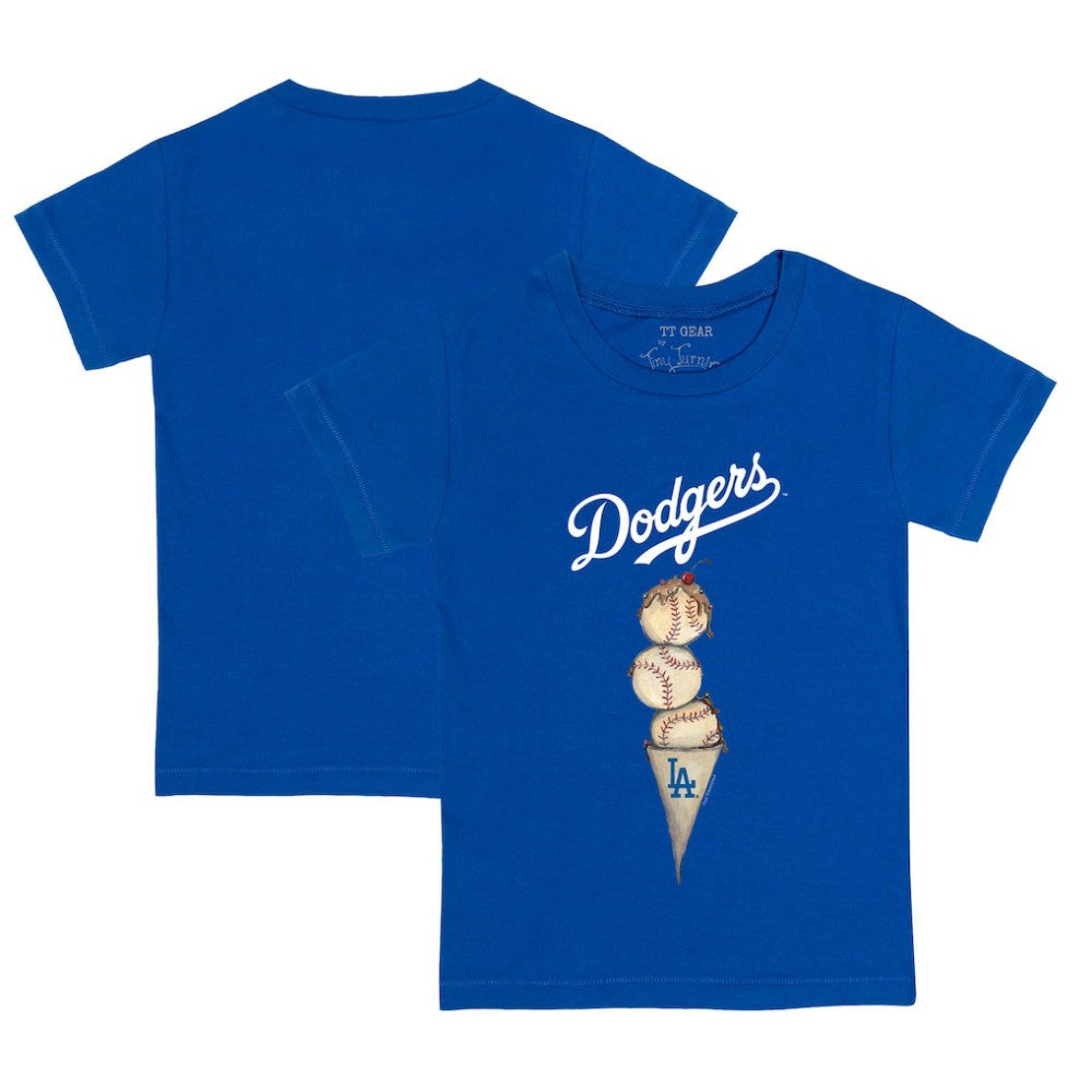 Los Angeles Dodgers Tiny Turnip Youth Triple Scoop T-Shirt - Royal