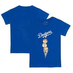 Los Angeles Dodgers Tiny Turnip Youth Triple Scoop T-Shirt - Royal