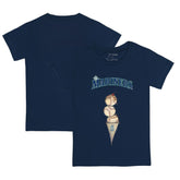 Seattle Mariners Tiny Turnip Youth Triple Scoop T-Shirt - Navy