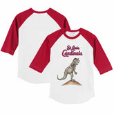 St. Louis Cardinals Tiny Turnip Youth TT Rex 3/4-Sleeve Raglan T-Shirt - White/Red