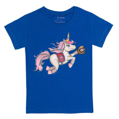 Chicago Cubs Tiny Turnip Youth Unicorn T-Shirt - Royal