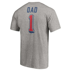 Chicago Cubs Number One Dad T-Shirt - Heather Gray