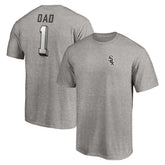 Chicago White Sox Number One Dad T-Shirt - Heather Gray