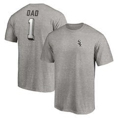 Chicago White Sox Number One Dad T-Shirt - Heather Gray