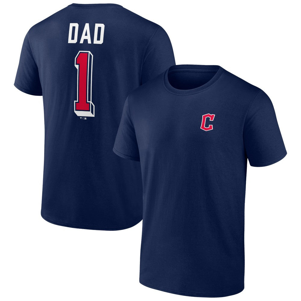 Cleveland Guardians Number One Dad Team Logo T-Shirt - Navy