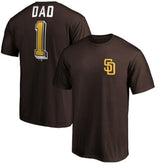 San Diego Padres Number One Dad T-Shirt - Brown