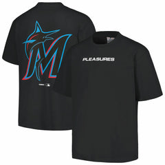 Miami Marlins PLEASURES Ballpark T-Shirt - Black