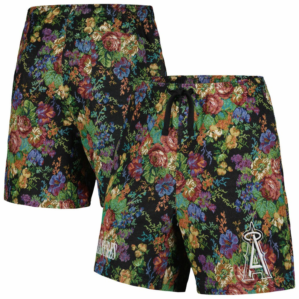 Los Angeles Angels PLEASURES Floral Shorts - Black