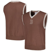 Boston Red Sox PLEASURES Knit V-Neck Pullover Sweater Vest - Brown
