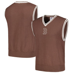 Boston Red Sox PLEASURES Knit V-Neck Pullover Sweater Vest - Brown