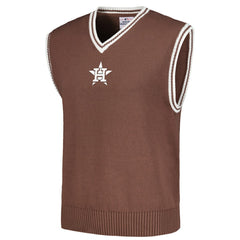 Houston Astros PLEASURES Knit V-Neck Pullover Sweater Vest - Brown
