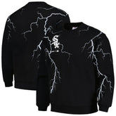 Chicago White Sox PLEASURES Lightning Crewneck Pullover Sweatshirt - Black