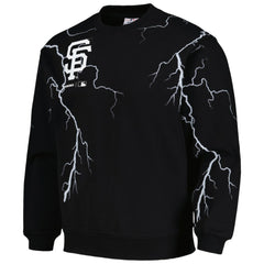 San Francisco Giants PLEASURES Lightning Crewneck Pullover Sweatshirt - Black