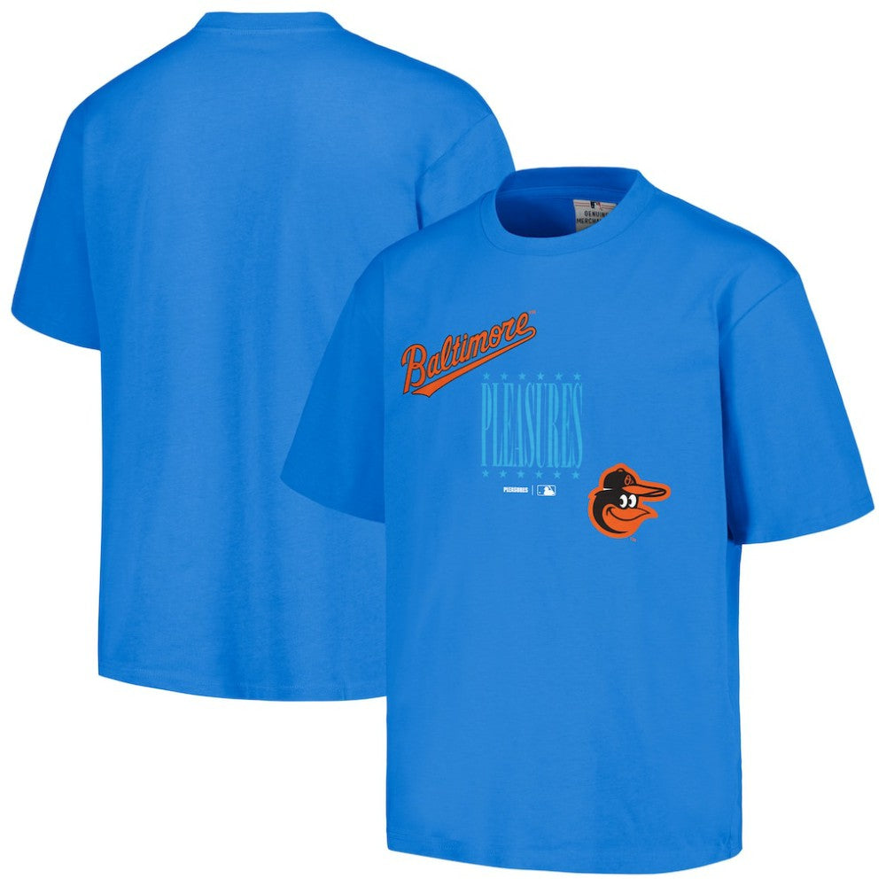 Baltimore Orioles PLEASURES Repurpose T-Shirt - Blue