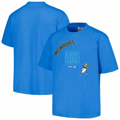 Milwaukee Brewers PLEASURES Repurpose T-Shirt - Royal