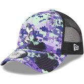 Tottenham Hotspur New Era Black Glitch All Over Print E-Frame Trucker Adjustable Hat | New Era shop